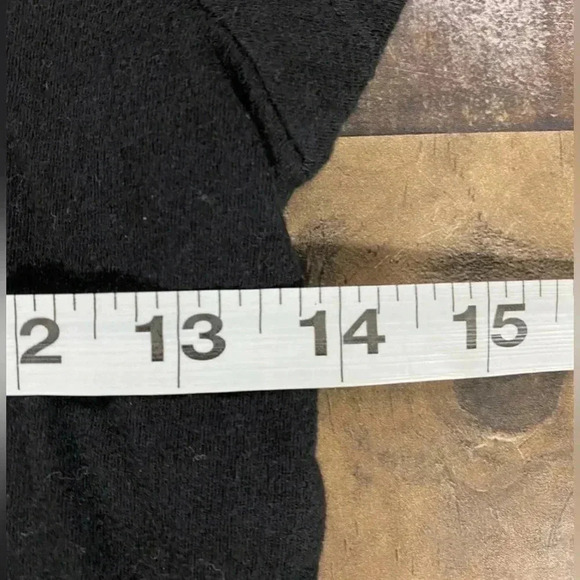 GUESS Jeans Women’s Jet Black T-Shirt with Gold Writing and Gold Sequins - Picture 4 of 11